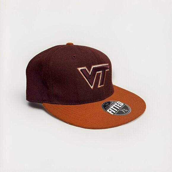 NCAA Virginia Tech HOKIES Authentic NWT FITTED 7 3/8‎ Hat BY ZEPHYR Wool - Picture 1 of 7